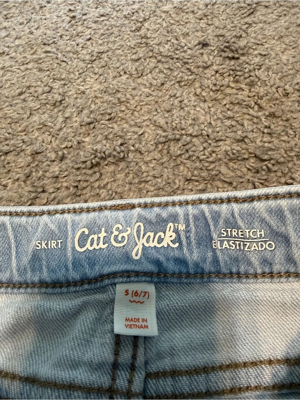 Cat & Jack Light Blue Denim Cargo  Skirt